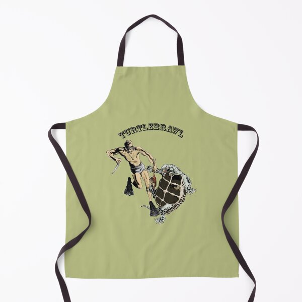 Item preview, Vintage Freediving Diver Fighting a Huge Turtle Over a Lobster URM designed and sold by urmaddad.
