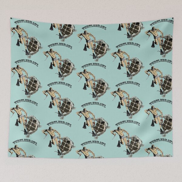 Item preview, Vintage Freediving Diver Fighting a Huge Turtle Over a Lobster URM designed and sold by urmaddad.