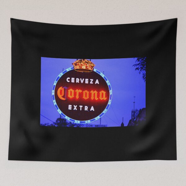 Item preview, Vintage Corona neon sign at night in Mexico City designed and sold by Charles Harker.