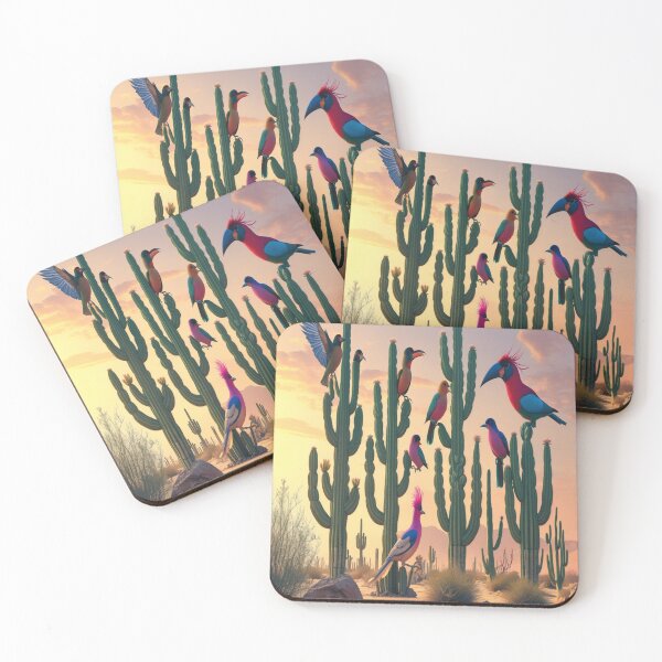 Item preview, Surreal Desert Birds Cactus Oasis Twilight designed and sold by Max Store.