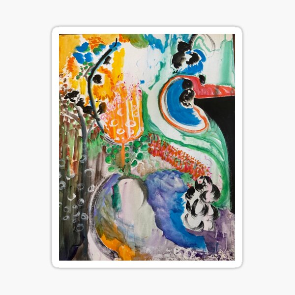 Item preview, Where the Colors Grow Wild – Abstract Nature Energy Art designed and sold by InkandBranch.