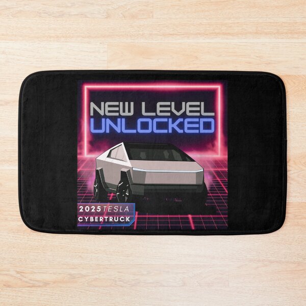 Item preview, 2025 Tesla Cybertruck New Level Unlocked retro Synthwave  designed and sold by Fan Art Station .
