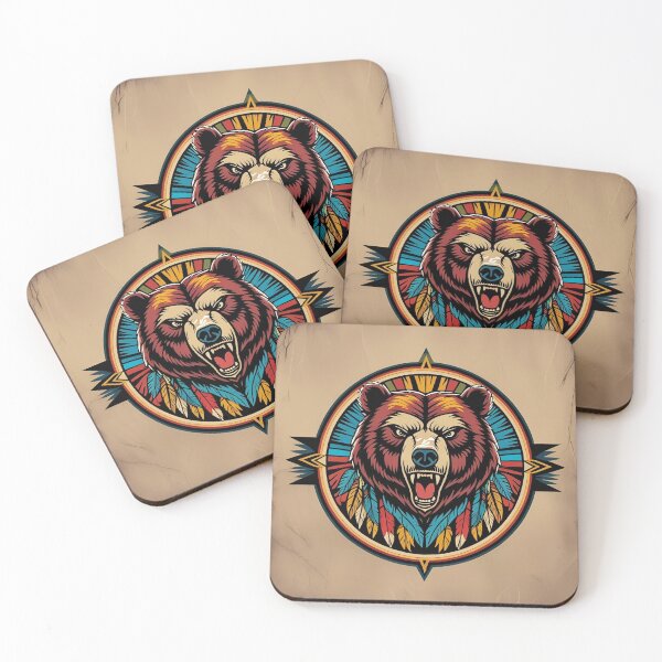 Item preview, Native American Bear Wall Art designed and sold by RisingWolfStudio.