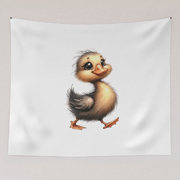 Item preview, Whimsical STRUTTIN' BABY DUCK – Surreal Farm Animal Art designed and sold by WHITE FLAME PRINTS.
