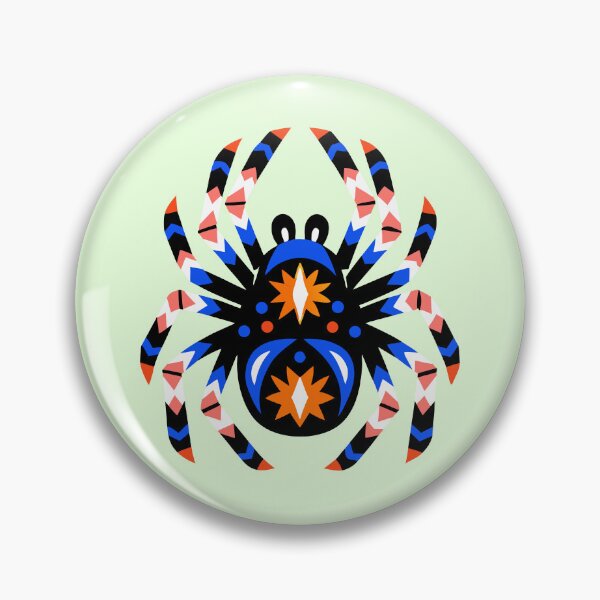 Item preview, Vibrant Folk Art Spider – Bold Geometric Pattern designed and sold by enly shop.