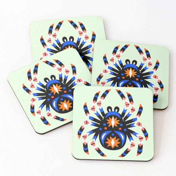 Item preview, Vibrant Folk Art Spider – Bold Geometric Pattern designed and sold by enly shop.