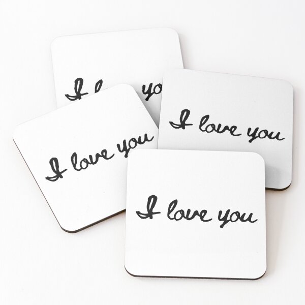 Item preview, I Love You – Black design designed and sold by HuesMeows.