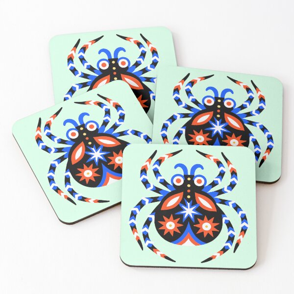 Item preview, Color Pop Spider – Modern Folk Art Insect designed and sold by enly shop.
