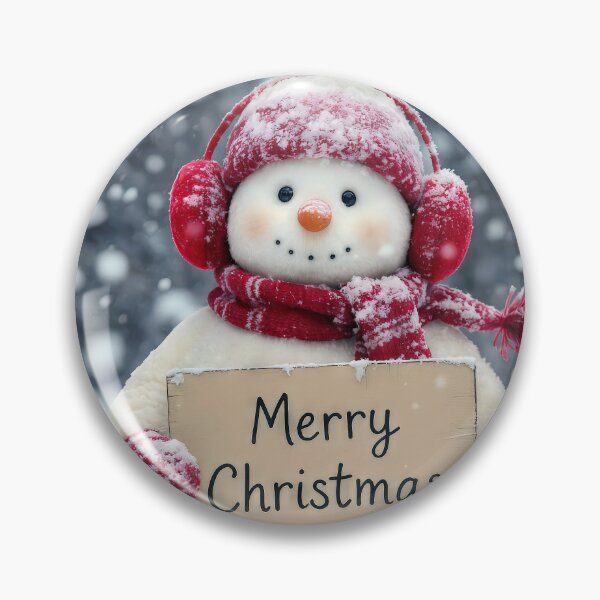 Item preview, Snowman Holding a Merry Christmas Sign designed and sold by Maria Dryfhout.