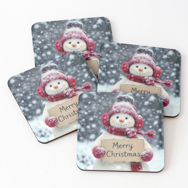 Item preview, Snowman Holding a Merry Christmas Sign designed and sold by Maria Dryfhout.