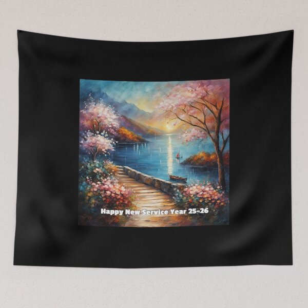 Item preview, Happy Service Year Water Scene designed and sold by IvaRenee.