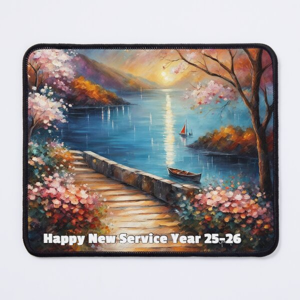 Item preview, Happy Service Year Water Scene designed and sold by IvaRenee.