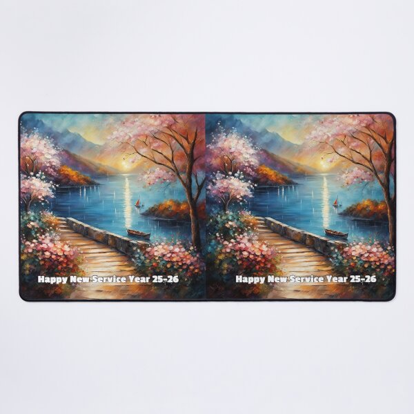 Item preview, Happy Service Year Water Scene designed and sold by IvaRenee.