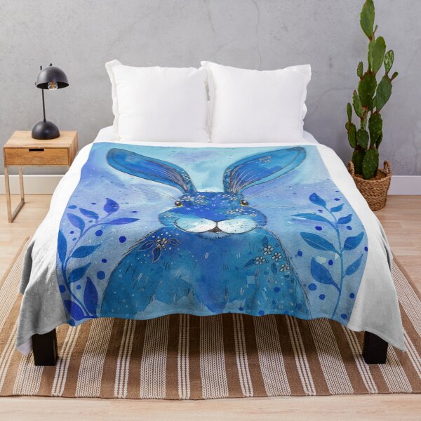 Item preview, Blue Cornflower Hare designed and sold by peppermintartrb.