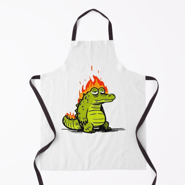 Item preview, Bored on Fire: A Relaxed Alligator Amidst Flames designed and sold by Ronny-Owiso.