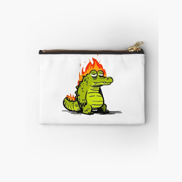Item preview, Bored on Fire: A Relaxed Alligator Amidst Flames designed and sold by Ronny-Owiso.