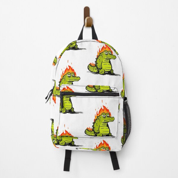 Item preview, Bored on Fire: A Relaxed Alligator Amidst Flames designed and sold by Ronny-Owiso.