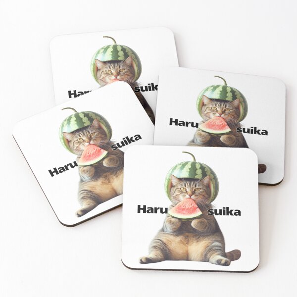 Item preview, Haru the Cat with Watermelon Helmet – Funny Summer designed and sold by HaruPartTime.