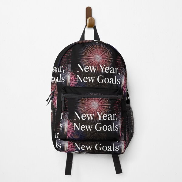 Item preview, Nouvelle Année, Nouveaux Objectifs — Design Audacieux et Mot. New Year, New Goals — Bold Motivational Design with Fireworks  ivant avec Feux d’Artifice.   designed and sold by Drawingshirts.