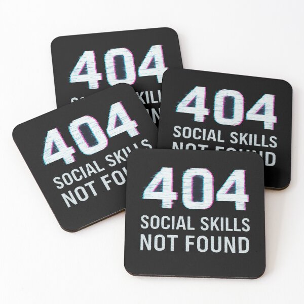 Item preview, 404 Social Skills Not Found – Funny Tech Quote designed and sold by LaserKey.