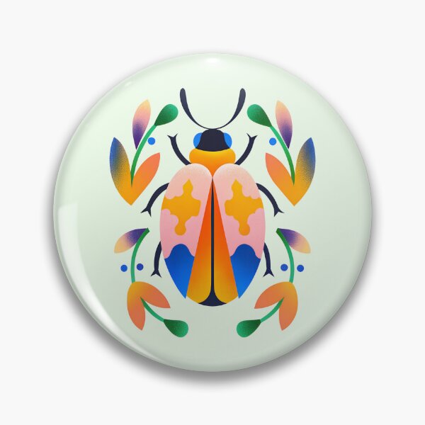 Item preview, Tropical Blossom Beetle – Modern Folk Art Insect designed and sold by enly shop.
