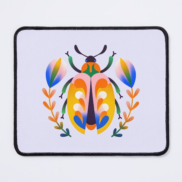 Item preview, Sunset Petal Beetle – Vibrant Folk Art Design designed and sold by enly shop.