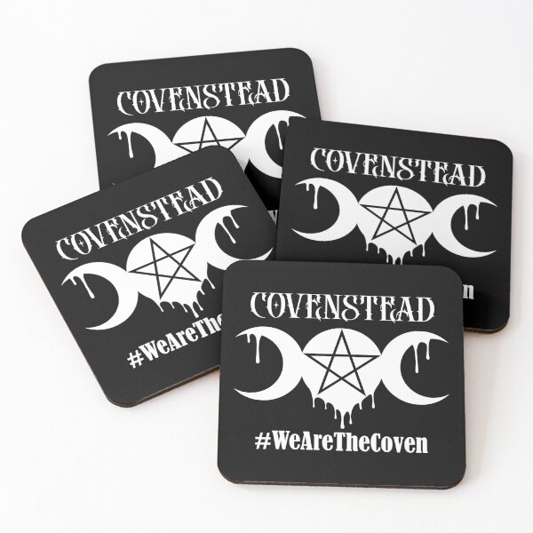 Aperçu de l'œuvre Logo Covenstead – Nous sommes le Coven – Blanc créée et vendue par gelahope.
