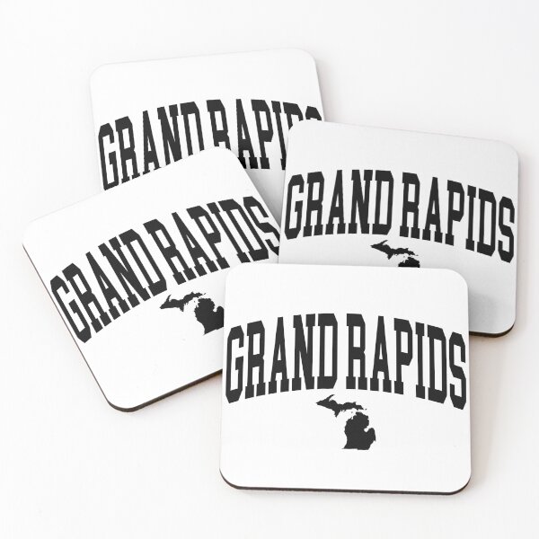 Item preview,  Grand Rapids Michigan - College Style Curved Text with State Shape designed and sold by chosenhomes.