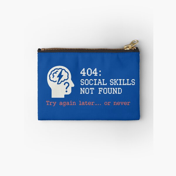 Item preview, 404 Social Skills Not Found – Sarcastic Tech Humor designed and sold by LaserKey.