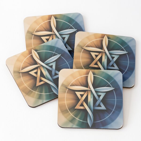 Item preview, “Interwoven Faith – Abstract Union of Star & Cross” designed and sold by Fruzbt.