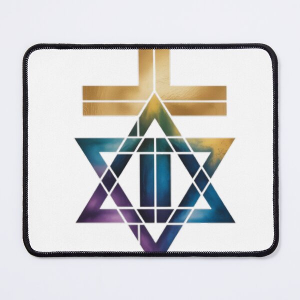 Item preview, “Interwoven Faith – Abstract Union of Star & Cross” designed and sold by Fruzbt.