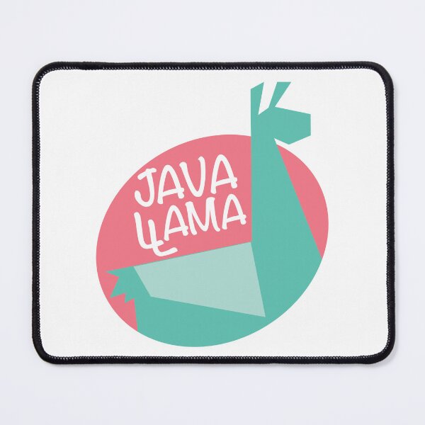 Item preview, Java Llama Coffee Lover - Turquoise and Pink Circle designed and sold by gelahope.