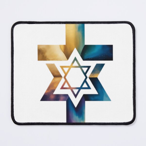 Item preview, “Interwoven Faith – Abstract Union of Star & Cross” designed and sold by Fruzbt.