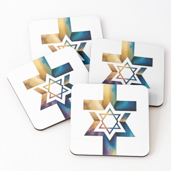 Item preview, “Interwoven Faith – Abstract Union of Star & Cross” designed and sold by Fruzbt.