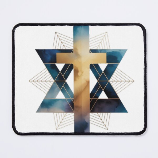 Item preview,  “Interwoven Faith – Abstract Union of Star & Cross” designed and sold by Fruzbt.