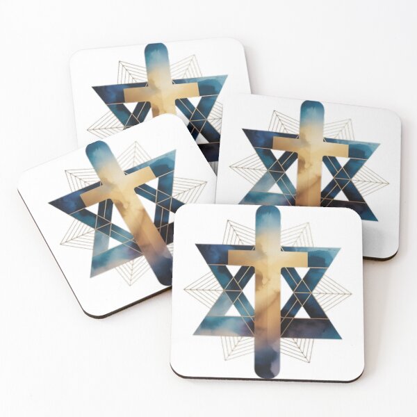 Item preview,  “Interwoven Faith – Abstract Union of Star & Cross” designed and sold by Fruzbt.