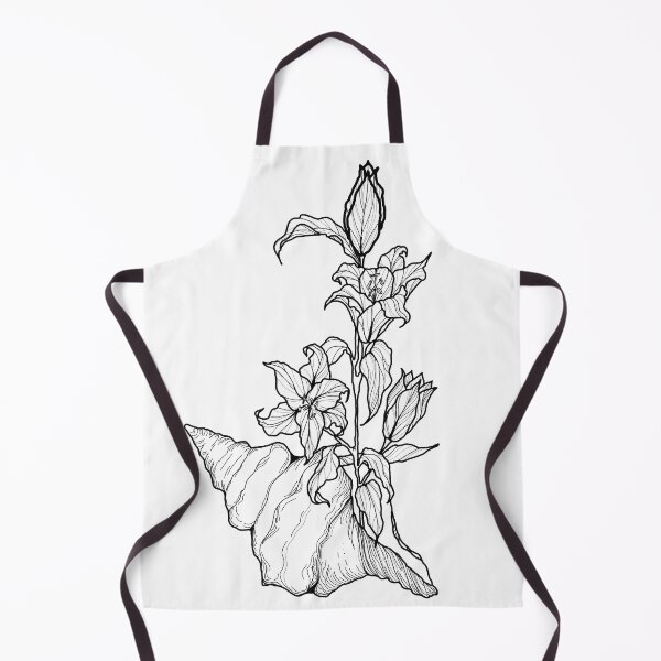 Item preview, Seashell lilies lineart designed and sold by Make.Studio-14946372-.