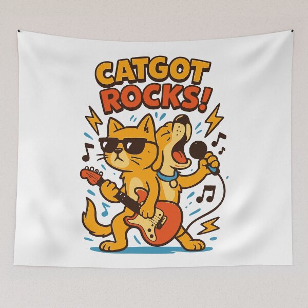 Item preview, Catgot Rocks designed and sold by Uglyandcute.