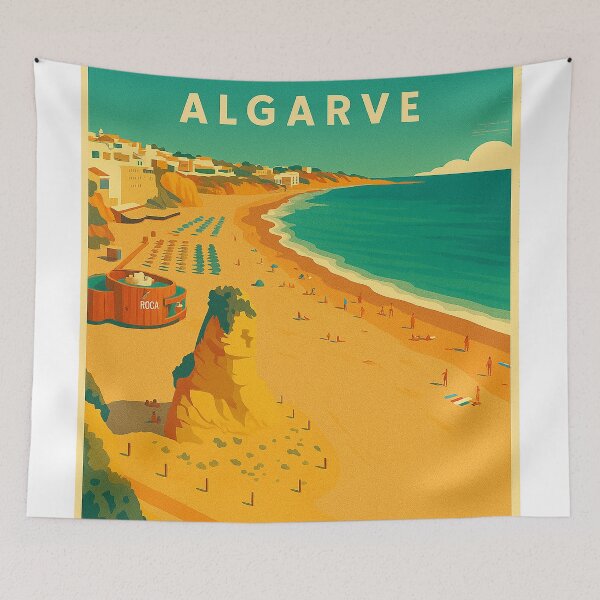 Item preview, Albufeira Algarve Vintage Style Retro Travel Poster designed and sold by GG WALL ART.