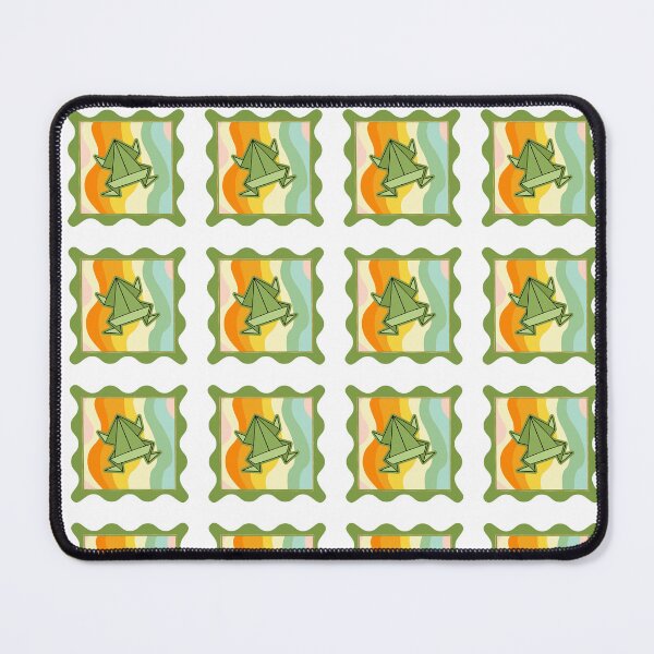 Item preview, Origami Paper Frog in a Rainbow Wavy Frame designed and sold by TheArtArchives.