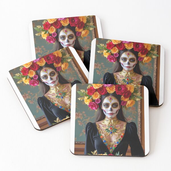 Item preview, LA CATRINA bouquet and crown of roses designed and sold by FaceArt treasures.