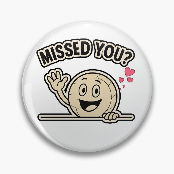 Item preview, Missed You? Cute Petanque Ball Cartoon – Fun Red Background Design designed and sold by Sitred123.