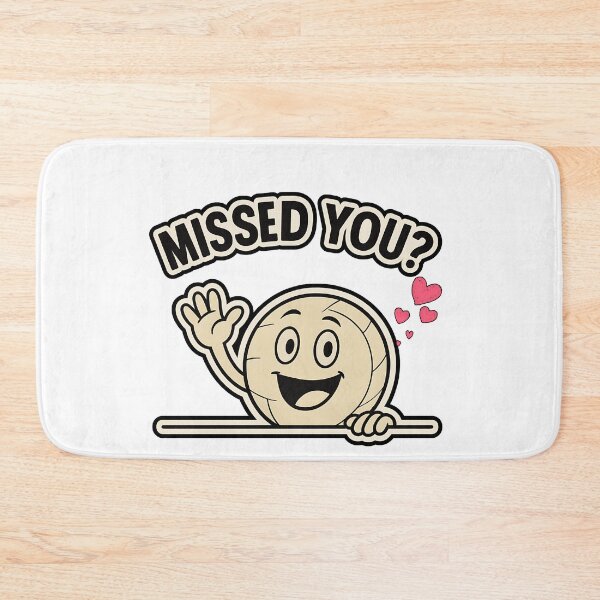 Item preview, Missed You? Cute Petanque Ball Cartoon – Fun Red Background Design designed and sold by Sitred123.