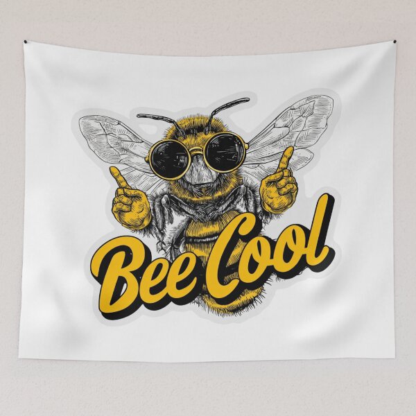 Item preview, Bee Cool Funny Pun Design Sticker designed and sold by Blurbean.