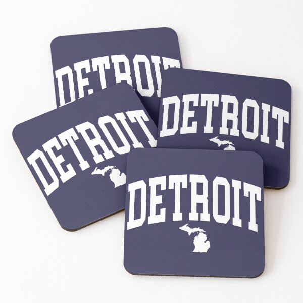 Item preview, Detroit Michigan - College Style Curved Text with State Shape designed and sold by chosenhomes.