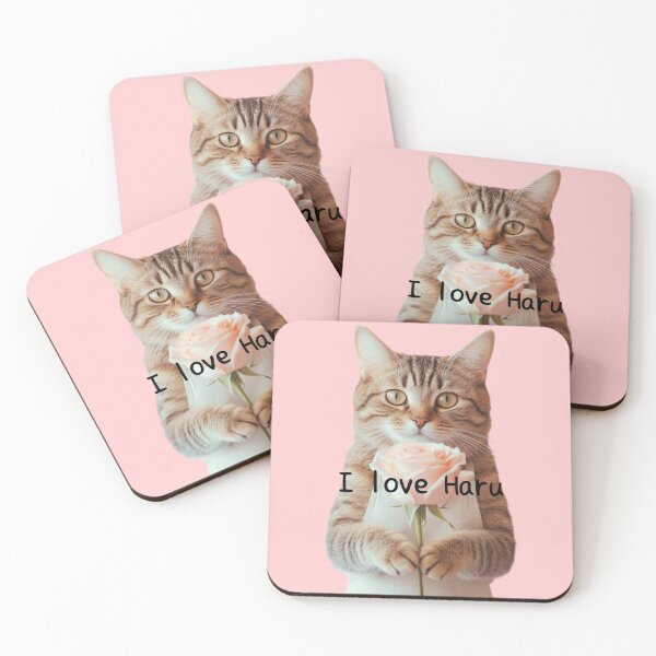 Item preview, I Love Haru – The Sweet Cat with a Rose designed and sold by HaruPartTime.