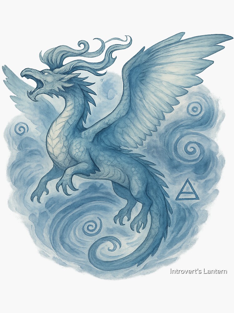 Elemental Air Dragon Sticker