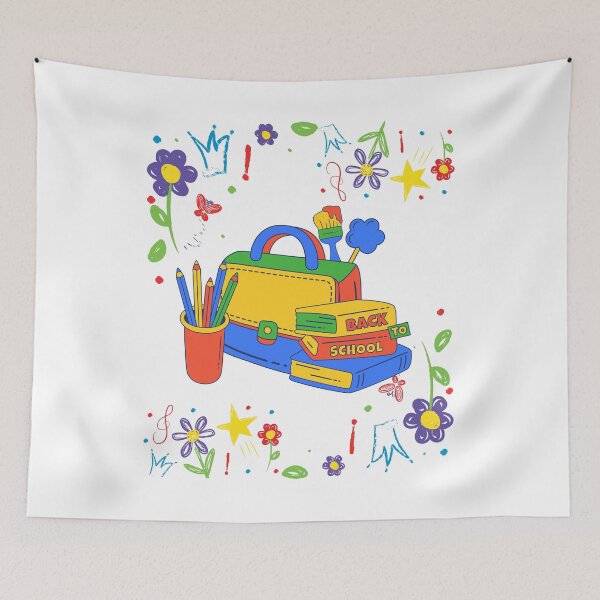 Item preview, Colorful Back to School Supplies Illustration designed and sold by mayadesignshop.