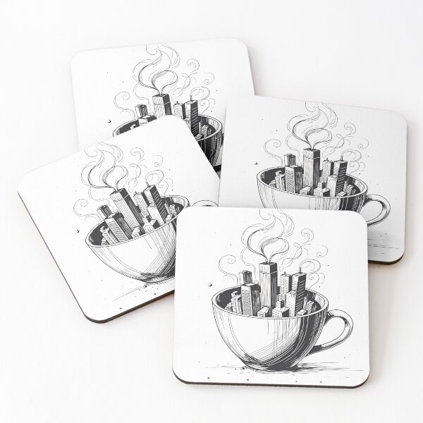 Item preview, Cup of coffee in the city designed and sold by VibeTheStore.