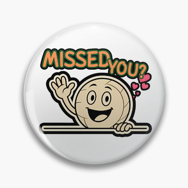 Item preview,  Missed You? Cute Petanque Ball Cartoon – Fun Red Background Design designed and sold by Sitred123.